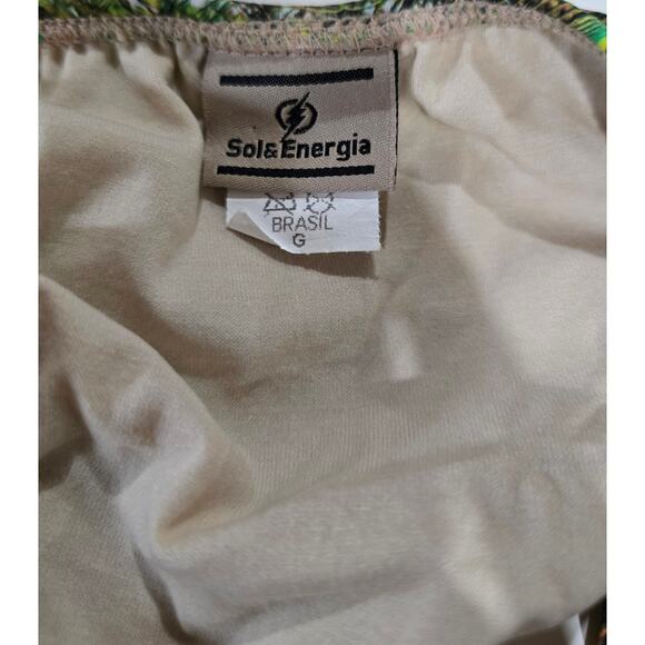 Sol & Energia Vintage Peacock Feather Bandeau Bikini Set Size Large - Picture 11 of 12